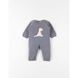 Combinaison Stegi en tricot chiné gris