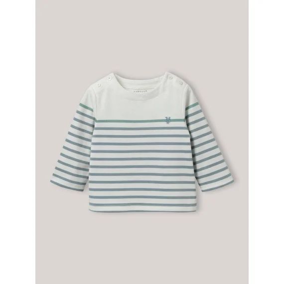 Marinière En Coton Biologique Rayure Marine/ecru