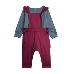 Ensemble Salopette Bébé Et T-shirt Samba Rouge