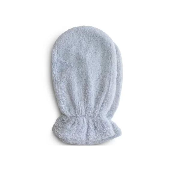 Lot de 2 gants de toilette en coton bio Baby Blue