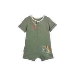 Combishort Bébé En Gaze De Coton Dumbea Vert