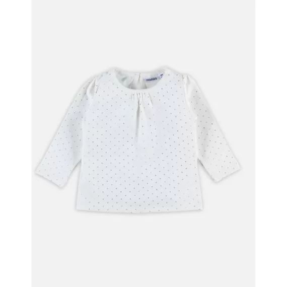 T-shirt Pois Argentés Beige