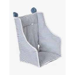 Coussin de chaise haute VERTBAUDET rayé bleu