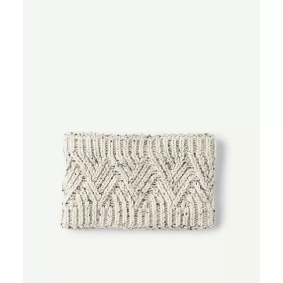 Snood en laine beige moucheté et en fibres recyclées bébé garçon –  – Soldes
