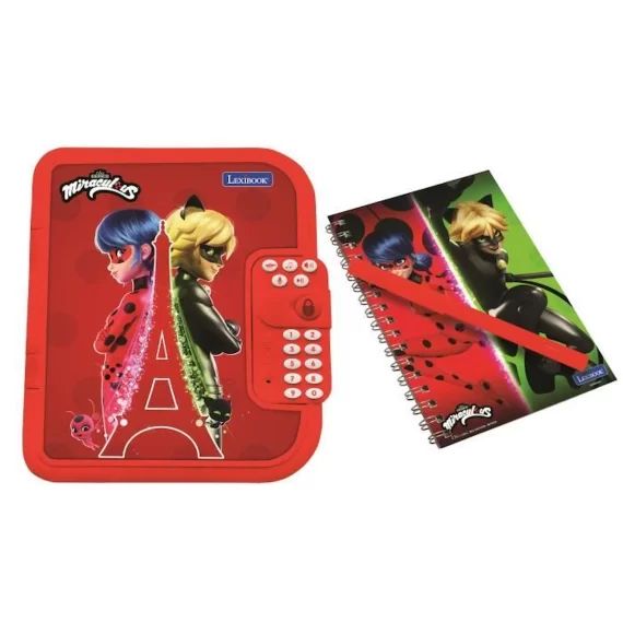 Journal intime électronique avec coffre-fort Miraculous rouge