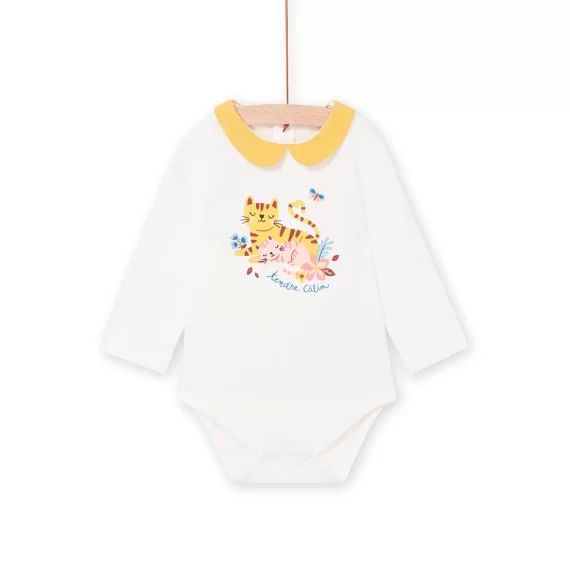 Body À Motifs Chats – Ecru