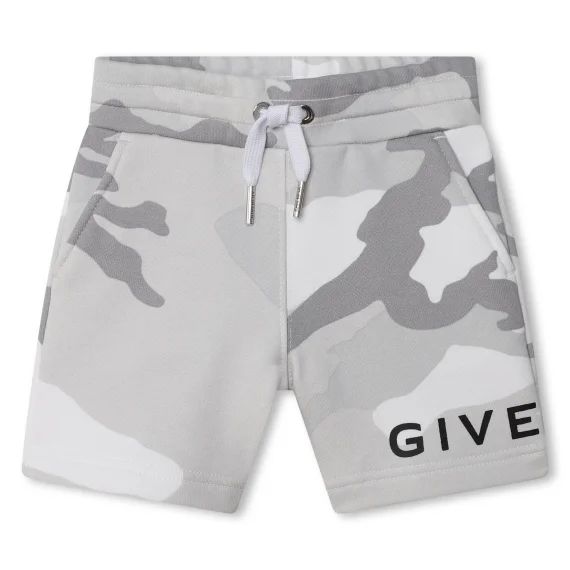 Short en molleton imprimé Garçon Gris