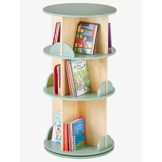 Bibliothèque tournante LIGNE ARC-EN-CIEL vert sauge