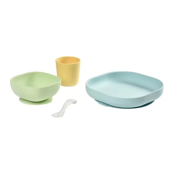 Set Vaisselle Silicone Béaba – Yellow