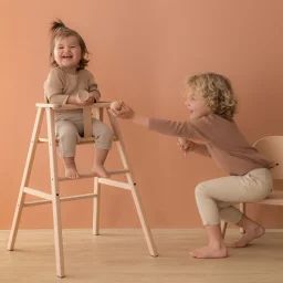 Chaise haute évolutive en bois Growing green 3 en 1