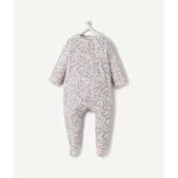 Dors bien bébé en coton bio blanc fleuri –  – Soldes