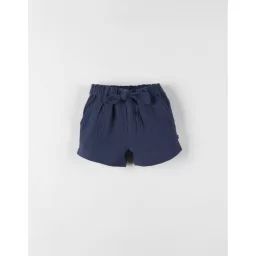 Short En Mousseline De Coton Bleu