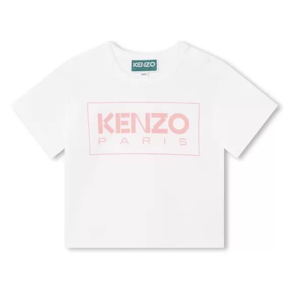T-shirt avec imprimé logo Fille Blanc