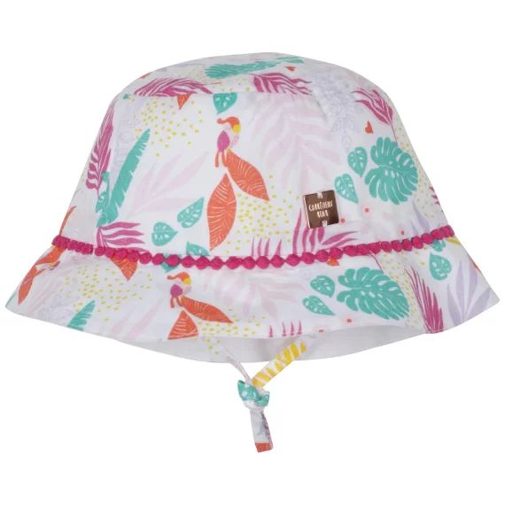 Chapeau à motifs Fille Blanc