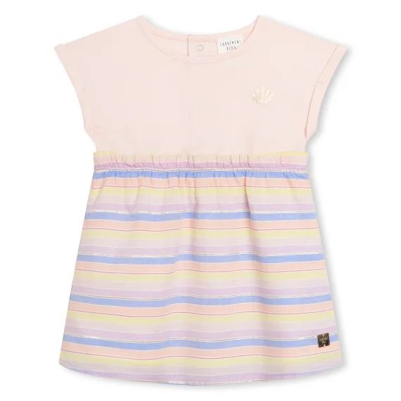 Robe évasée bimatière Fille Rose