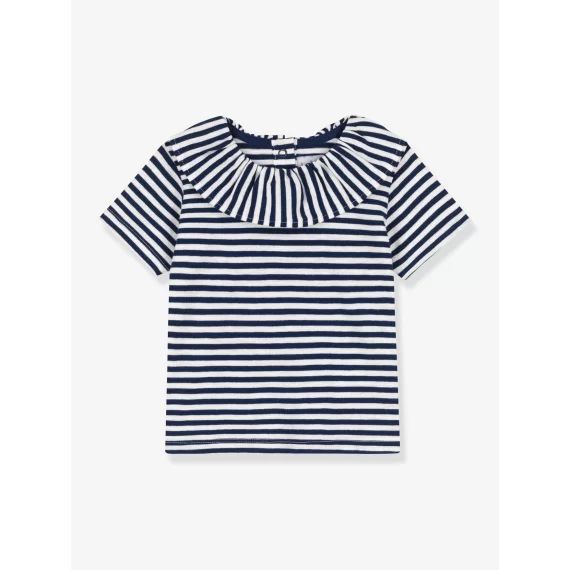 Blouse manches courtes PETIT BATEAU bleu