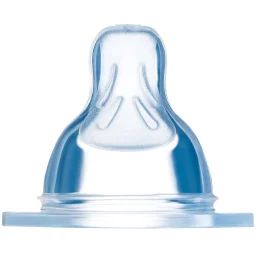 Lot de 2 tétines en silicone débit 2 moyen (2 mois et +)