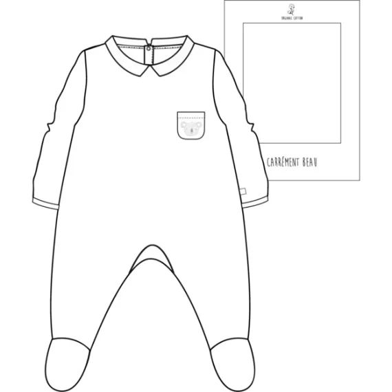 Pyjama en velours Garçon Blanc