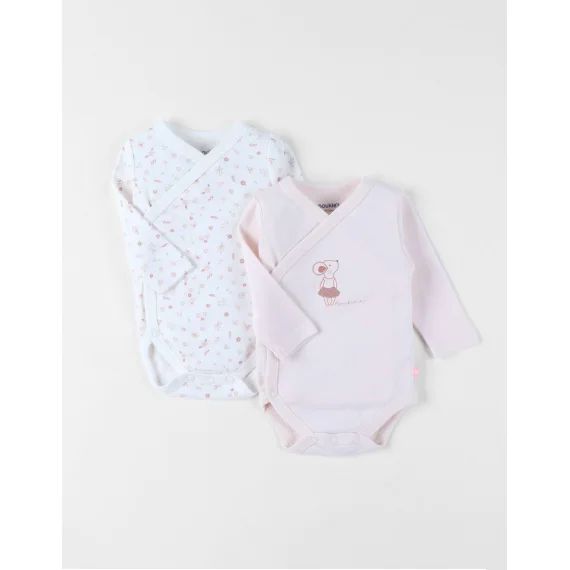 Set De 2 Bodys Coton Rose