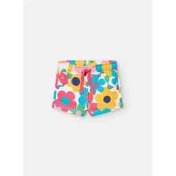 Short En Coton Avec Imprimé Fleurs Multicolore