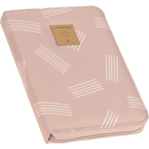 Pochette carnet de santé Casual Rayures rose