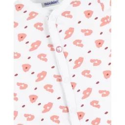 Pyjama sans pied à imprimé léopard rose