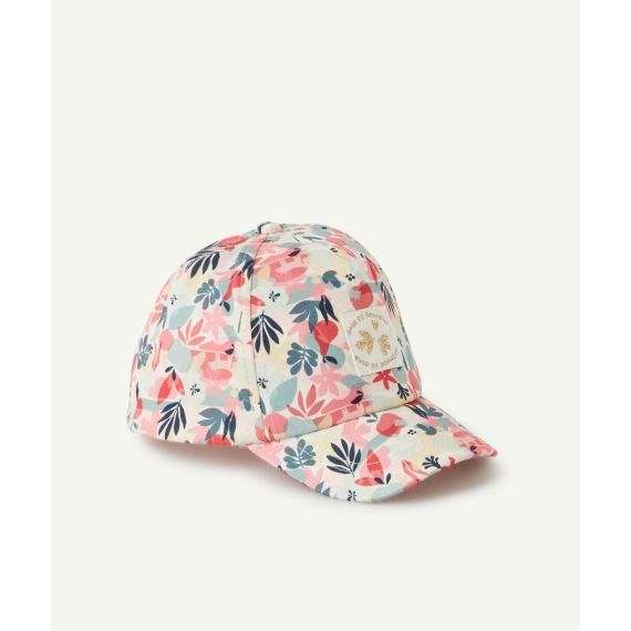 Casquette bébé fille en coton et imprimée avec motifs –  – Soldes