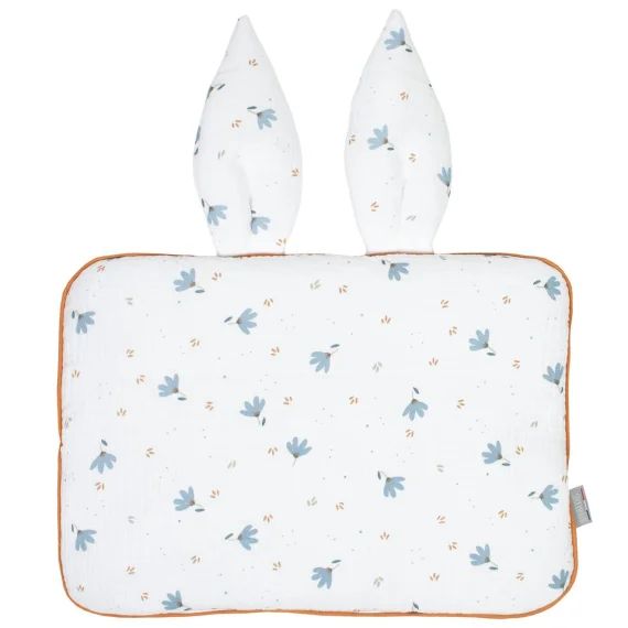 Oreiller Extra Plat Lapin Bleuet Imprimé Floral