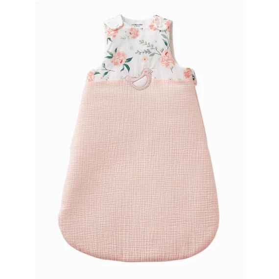 Gigoteuse sans manches en gaze de coton EAU DE ROSE rose