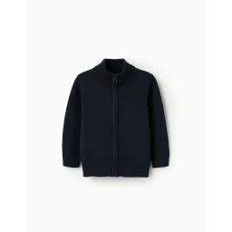 Gilet En Maille Bleu Foncé