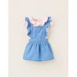 Body + Robe Salopette À Volants Rose Clair