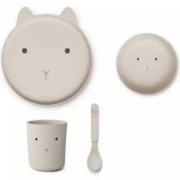 Coffret repas en bioplastique Brody lapin sandy (4 pièces)