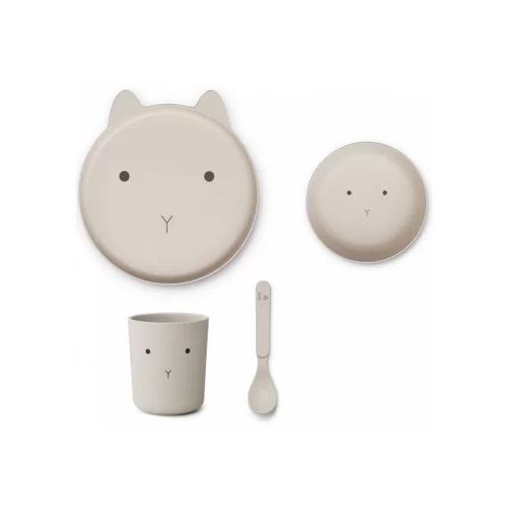Coffret repas en bioplastique Brody lapin sandy (4 pièces)