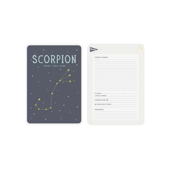 Affiche signe astrologique Scorpion (21,4 x 32,5 cm)