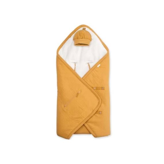 Couverture nomade chaude Biside Cadum ocre jaune (90 x 90 cm)