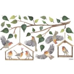 Planche de stickers M oiseau Queyran