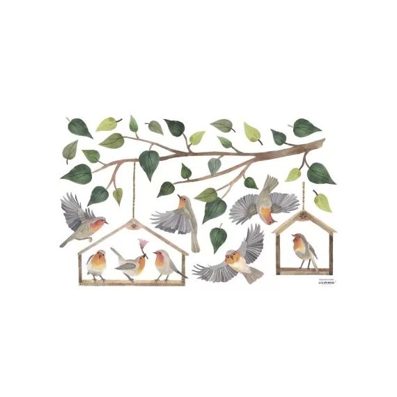 Planche de stickers M oiseau Queyran