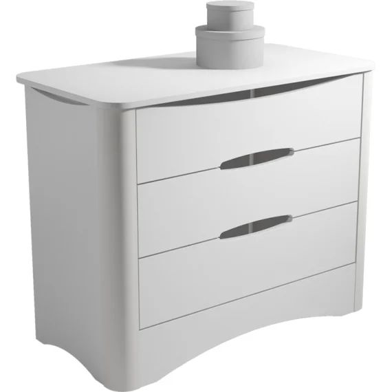 Commode 3 tiroirs Fusion blanche