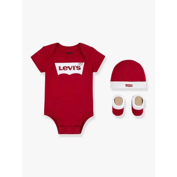 Ensemble 3 pièces bébé Batwin de Levi&rsquo;s® rouge