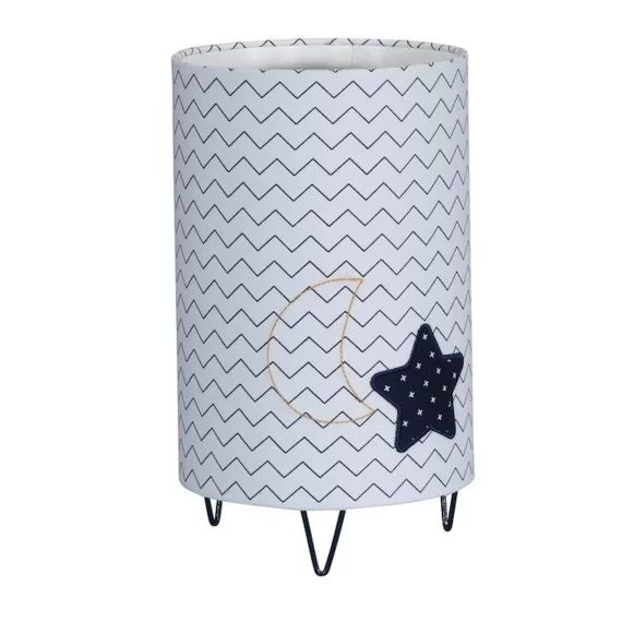 Lampe À Poser Pieds Métal En Coton Blanc Blanc