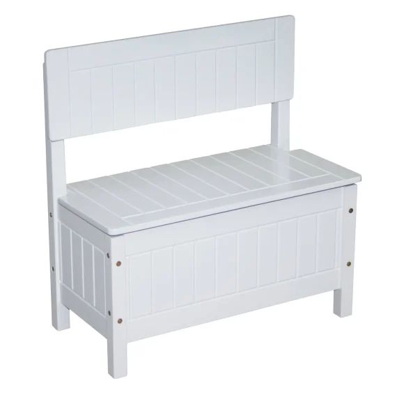 Banc-coffre À Jouets Avec Couvercle À Fermeture Douce Blanc