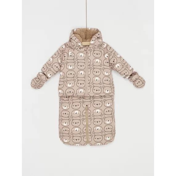 Pilote Bambou Imprimé Ourson Mixte – Marron