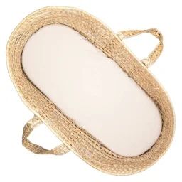 Drap Housse Couffin En Double Gaze À Carreaux 72 X 32 Cm Beige Beige