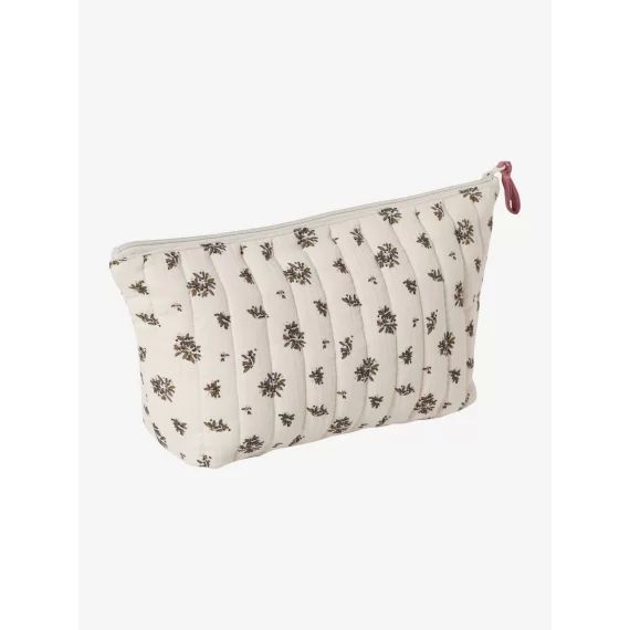 Trousse de toilette enfant en gaze de coton imprimé fleurs grenier