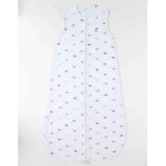 Gigoteuse En Mousseline De Coton Blanc Imprimé