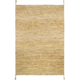 Tapis Laine Contemporain Lhena Jaune