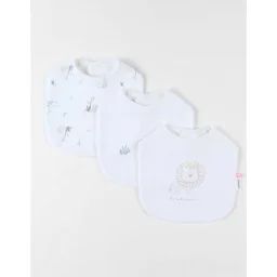 Ensemble De 3 Bavoirs Imprimé Savane En Jersey Gaufré – Beige Beige