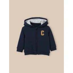 Hoodie Zippé En Coton Biologique Marine