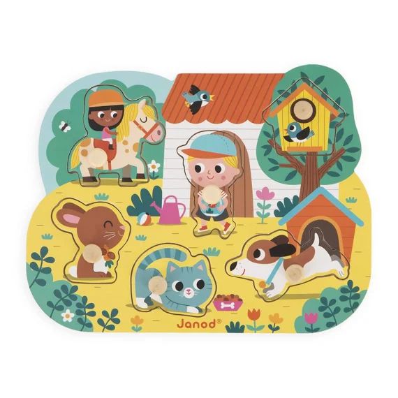 Puzzle En Bois Campagne Jaune