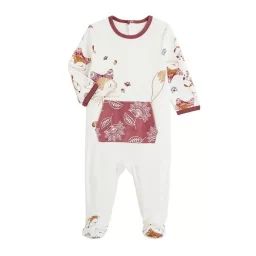 Pyjama bébé en velours Amaya blanc